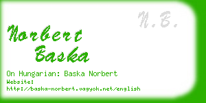 norbert baska business card